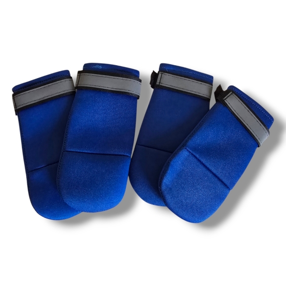 NEW 💙 PETLESO Blue Neoprene Weatherproof Dog Paw Protection Boots - Picture 2 of 16